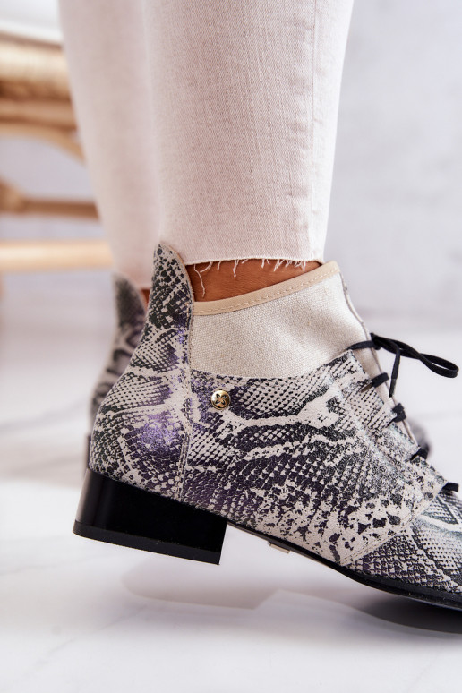 Bottes pour femmes en daim Chaussure avec imitation peau de serpent Il fautciejka 04744-03 beige Bottes pour femmes en daim Chaussure avec imitation peau de serpent Il fautciejka 04744-03 beige