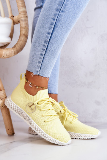 Féminin Style sportif chaussures GOE JJ2N4150 couleur jaune