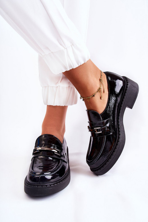 avec effet vernis chaussures Avec décoration argentée couleur noire Lemar Hestill avec effet vernis chaussures Avec décoration argentée couleur noire Lemar Hestill