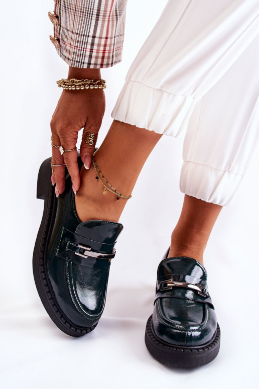 avec effet vernis chaussures Avec décoration argentée couleur verte Lemar Hestill avec effet vernis chaussures Avec décoration argentée couleur verte Lemar Hestill