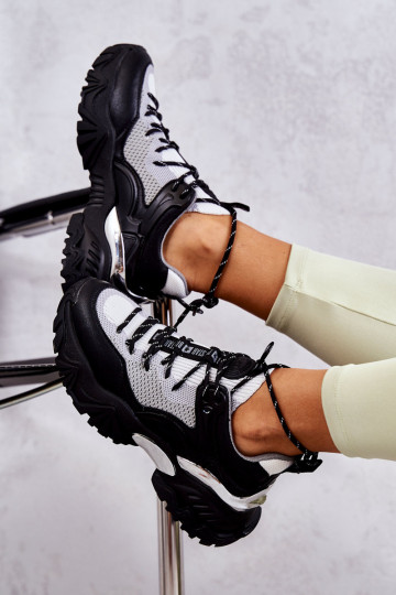 Féminin baskets Memory Foam System Big Star KK274053 Noir et-couleur grise 2