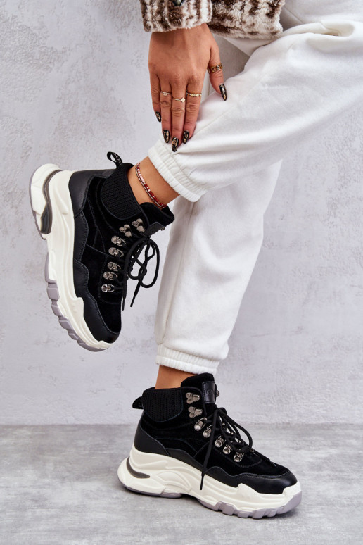 Féminin Grand baskets GOE KK2N4098 couleur noire Féminin Grand baskets GOE KK2N4098 couleur noire