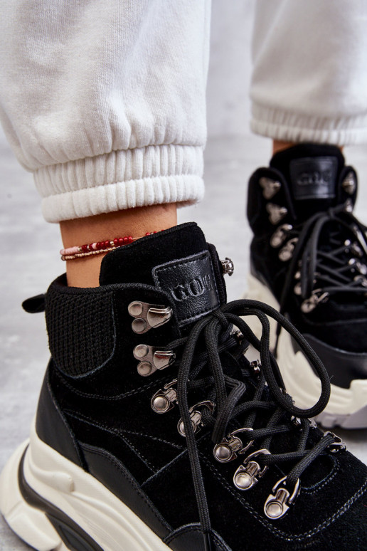 Féminin Grand baskets GOE KK2N4098 couleur noire Féminin Grand baskets GOE KK2N4098 couleur noire