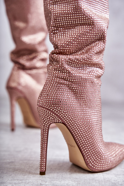 À la mode bottes avec des talons fins avec des yeux qui clignotent couleur rose Lovisa À la mode bottes avec des talons fins avec des yeux qui clignotent couleur rose Lovisa