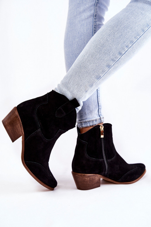 Féminin Bottes avec des nez pointus LeÀski Shoes 3236 couleur noire