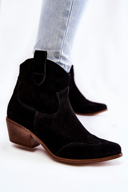 Féminin Bottes avec des nez pointus LeÀski Shoes 3236 couleur noire