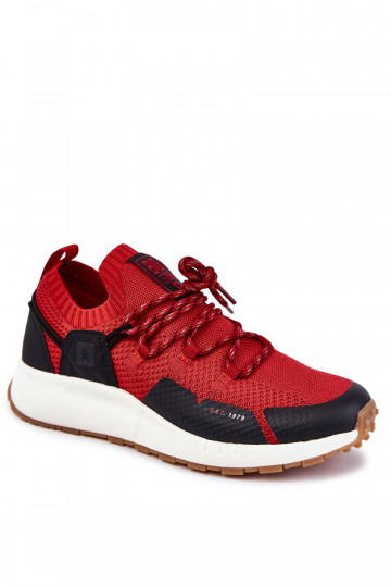 Baskets de sport rouges pour hommes Big Star KK174013