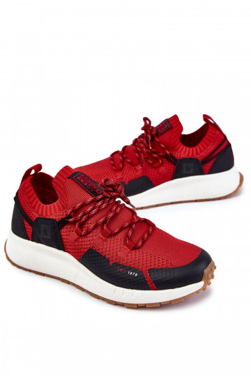 Baskets de sport rouges pour hommes Big Star KK174013 2