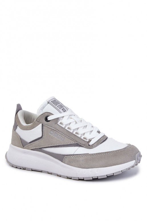 Mâle Style sportif chaussures Big Star KK174021 Blanc-couleur grise Mâle Style sportif chaussures Big Star KK174021 Blanc-couleur grise