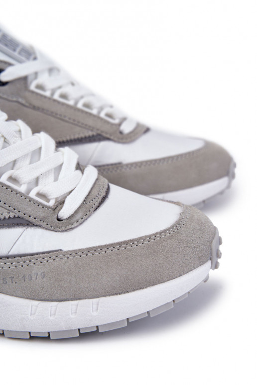 Mâle Style sportif chaussures Big Star KK174021 Blanc-couleur grise Mâle Style sportif chaussures Big Star KK174021 Blanc-couleur grise