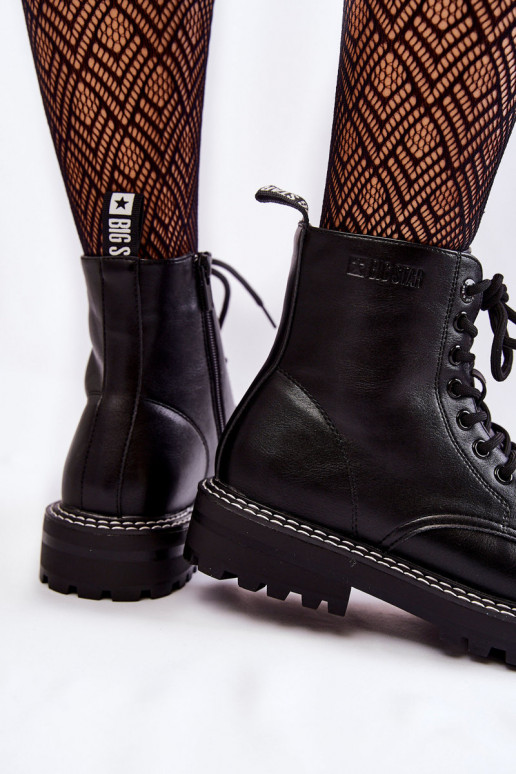 Féminin Bottes avec une plateforme Big Star KK274538 couleur noire Féminin Bottes avec une plateforme Big Star KK274538 couleur noire