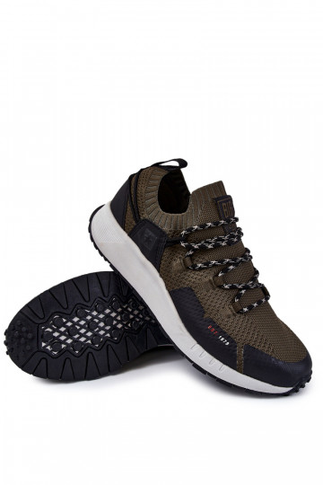 Baskets de sport kaki pour hommes Big Star KK174014 2