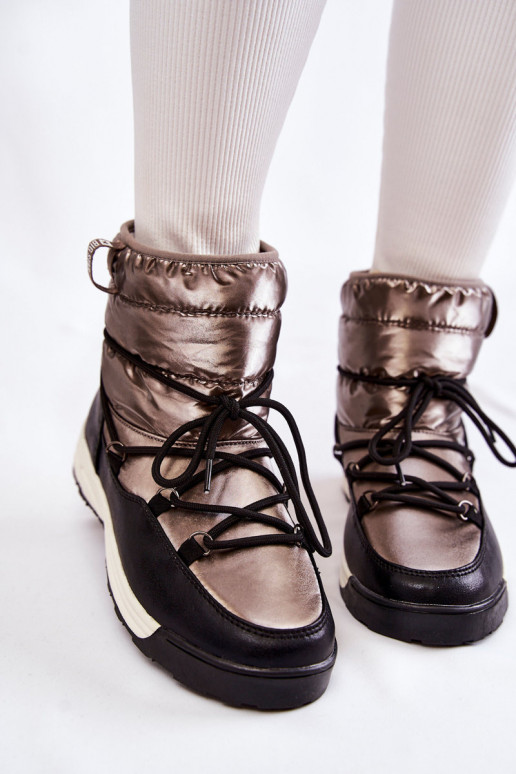 Féminin Bottes de neige Memory Foam Big Star KK274275 gris-couleur noire Féminin Bottes de neige Memory Foam Big Star KK274275 gris-couleur noire