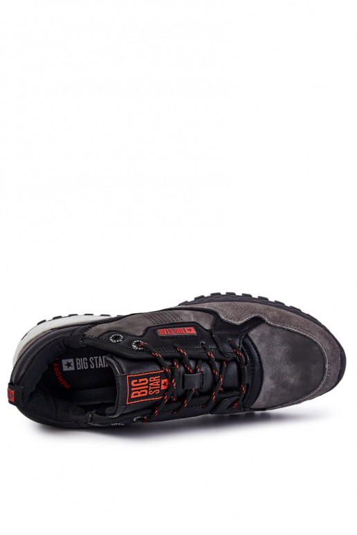 Mâle Modèle classique baskets Memory Foam Big Star KK174271 couleur grise Mâle Modèle classique baskets Memory Foam Big Star KK174271 couleur grise