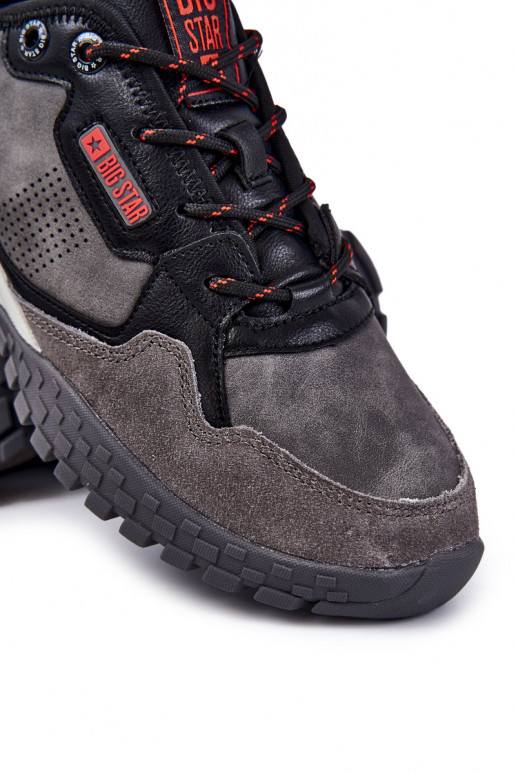 Mâle Modèle classique baskets Memory Foam Big Star KK174271 couleur grise Mâle Modèle classique baskets Memory Foam Big Star KK174271 couleur grise