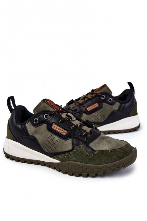 Mâle Modèle classique baskets Memory Foam Big Star KK174272 couleur verte Mâle Modèle classique baskets Memory Foam Big Star KK174272 couleur verte