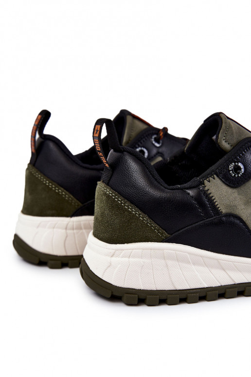 Mâle Modèle classique baskets Memory Foam Big Star KK174272 couleur verte Mâle Modèle classique baskets Memory Foam Big Star KK174272 couleur verte