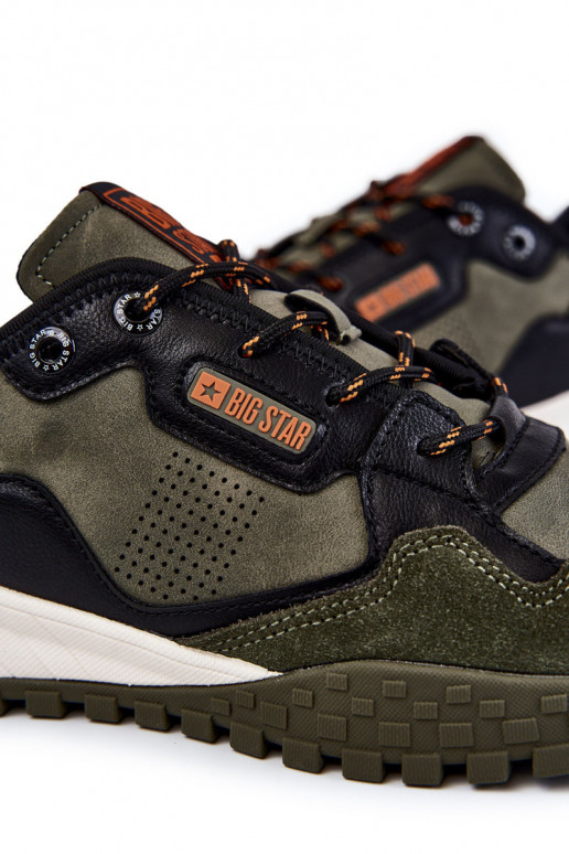 Mâle Modèle classique baskets Memory Foam Big Star KK174272 couleur verte Mâle Modèle classique baskets Memory Foam Big Star KK174272 couleur verte