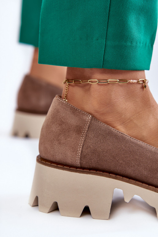 en daim chaussures avec des ornements Laura Messi 2489 marron en daim chaussures avec des ornements Laura Messi 2489 marron