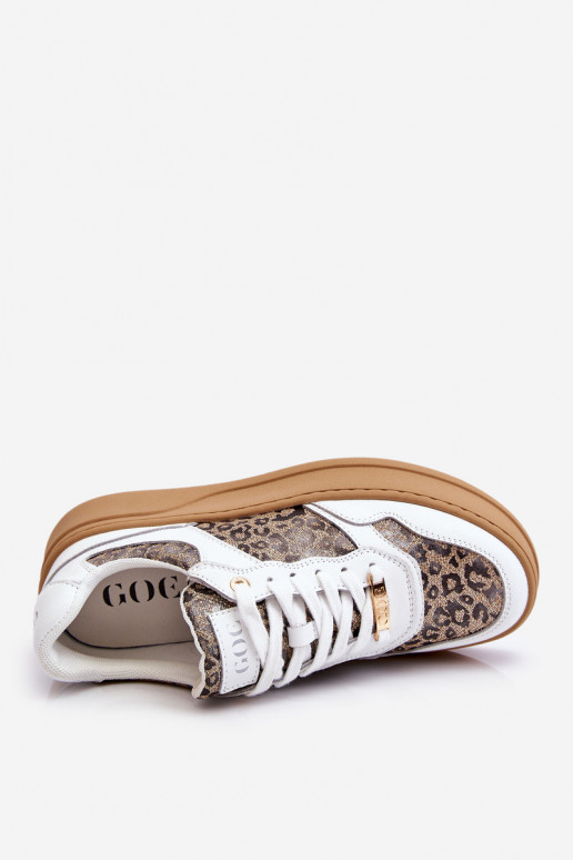 Féminin Baskets confortables GOE LL2N4052 Blanc-beige Féminin Baskets confortables GOE LL2N4052 Blanc-beige