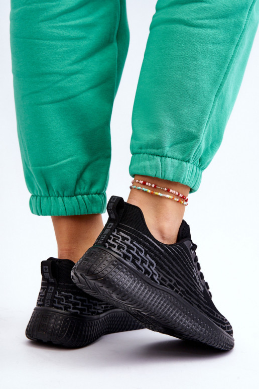 Féminin grille baskets Memory Foam System Big Star LL274662 couleur noire Féminin grille baskets Memory Foam System Big Star LL274662 couleur noire