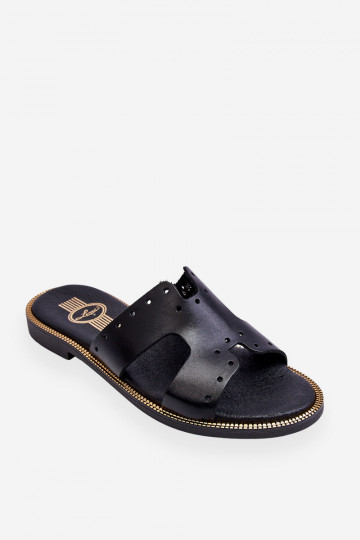 Zazoo 40326 Féminin Chaussons Avec découpes décoratives couleur noire