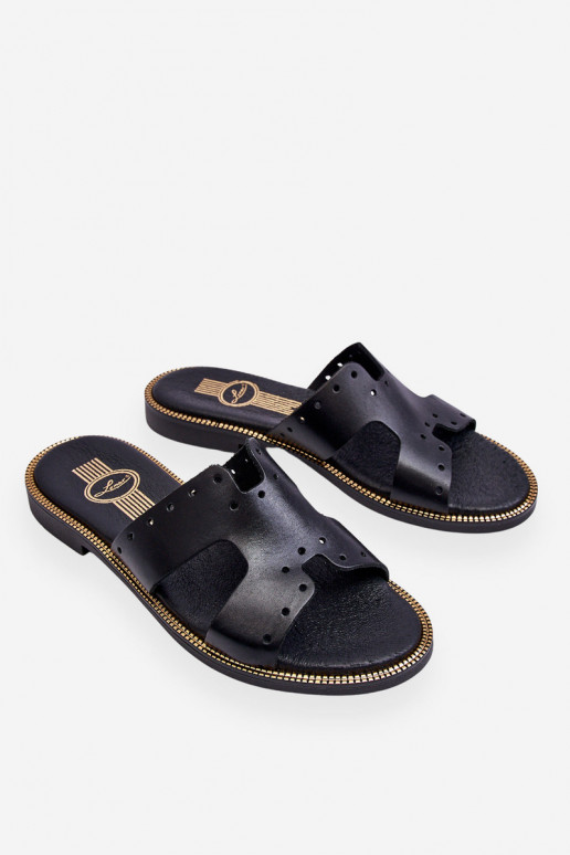 Zazoo 40326 Féminin Chaussons Avec découpes décoratives couleur noire Zazoo 40326 Féminin Chaussons Avec découpes décoratives couleur noire