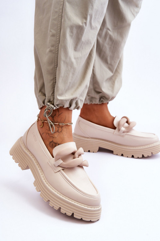 Peau Mocassins chaussures Big Star LL274581 beige Peau Mocassins chaussures Big Star LL274581 beige