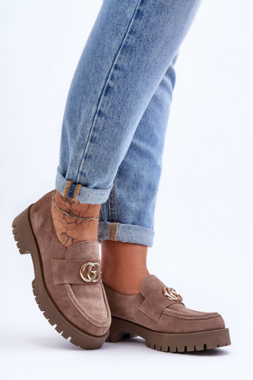 Bottines pour femmes en daim avec ornements couleur sable Rosefalls
