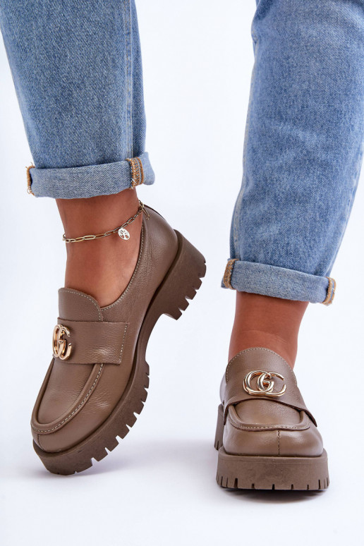 Chaussures en cuir naturel avec des ornements beige Rosefalls Chaussures en cuir naturel avec des ornements beige Rosefalls