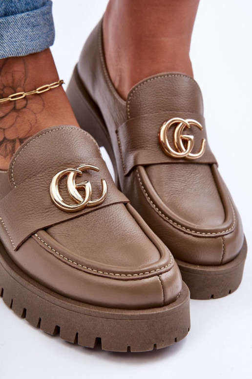 Chaussures en cuir naturel avec des ornements beige Rosefalls Chaussures en cuir naturel avec des ornements beige Rosefalls