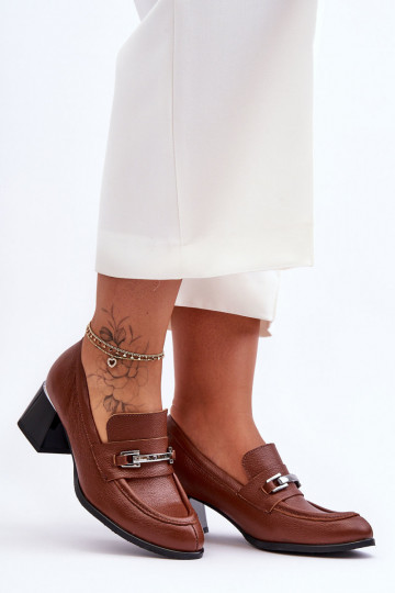 Pratique Peau Chaussures marron Lemar Damira 2