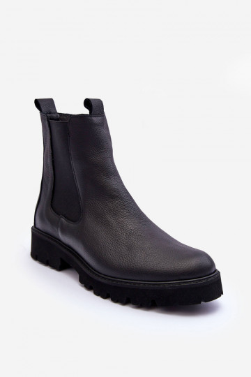 Peau bottes élégantes couleur noire Nicole 2672