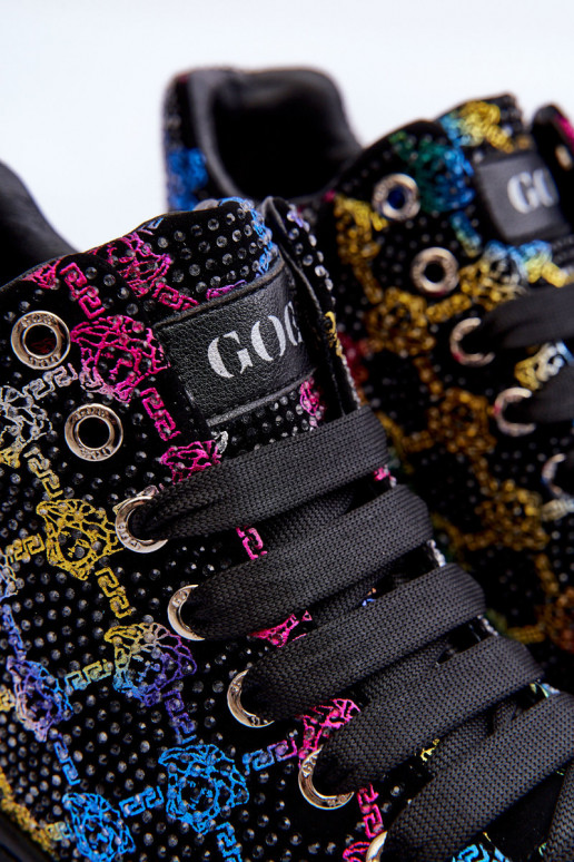 baskets avec une plateforme Cristal de montagne GOE MM2N4009 couleur noire baskets avec une plateforme Cristal de montagne GOE MM2N4009 couleur noire