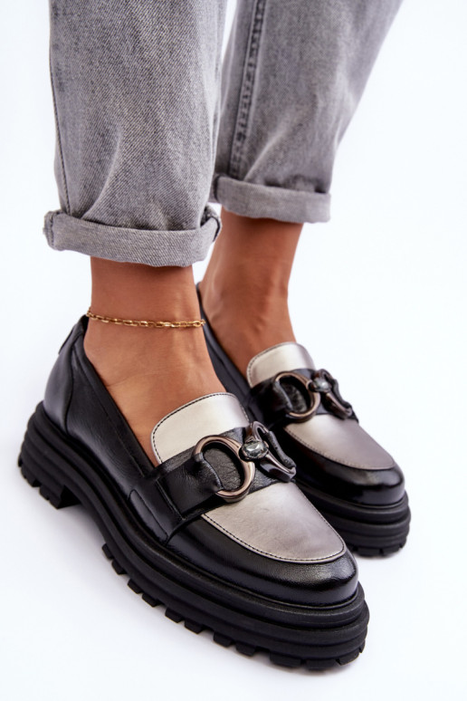 Bottines en cuir à semelle massive couleur noire Elkiza Bottines en cuir à semelle massive couleur noire Elkiza