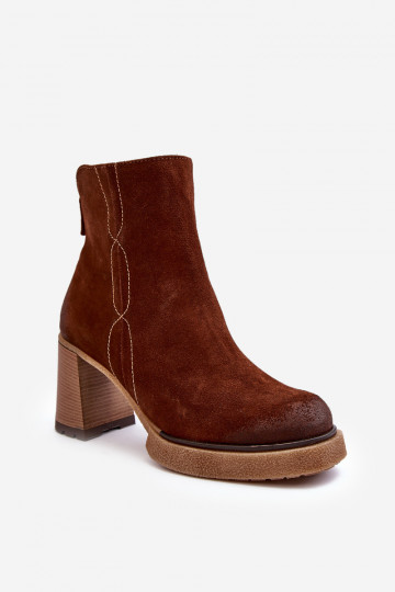 Bottines en daim pour femmes marron Lemar Remilda 2