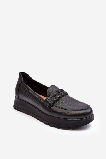 Bottes en cuir avec plateforme et ornements noires Lemar Lehira 2