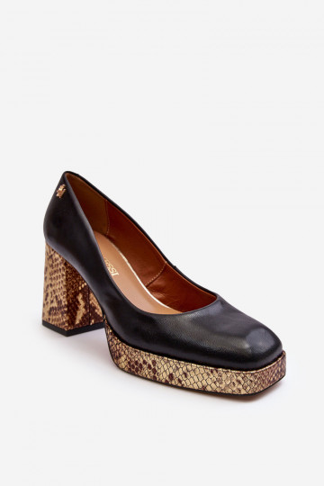 À la mode Peau Chaussures Laura Messi 2599 couleur noire 2