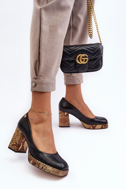 À la mode Peau Chaussures Laura Messi 2599 couleur noire