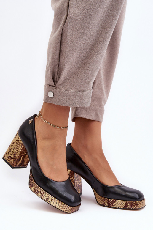 À la mode Peau Chaussures Laura Messi 2599 couleur noire