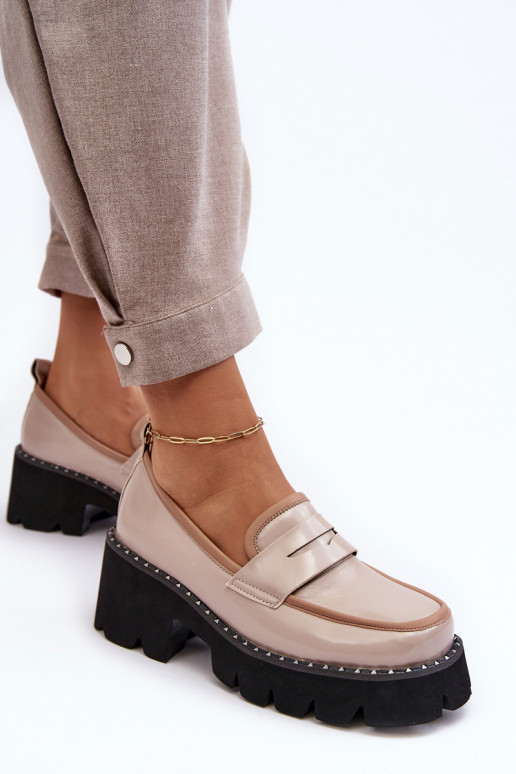 Peau Féminin Mocassins D&A MR870-32 beige