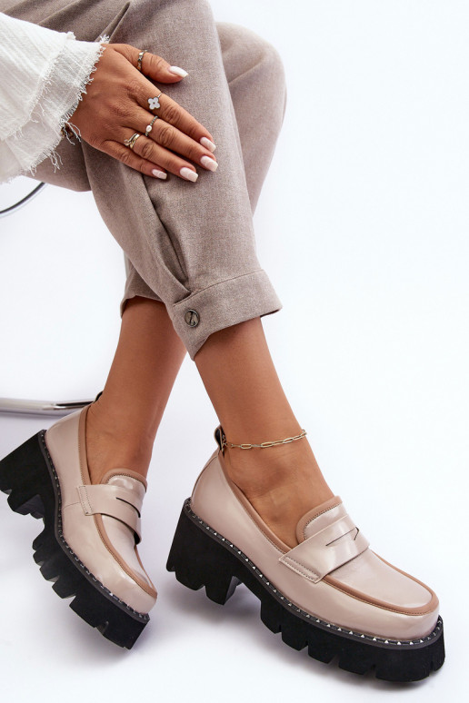 Peau Féminin Mocassins D&A MR870-32 beige