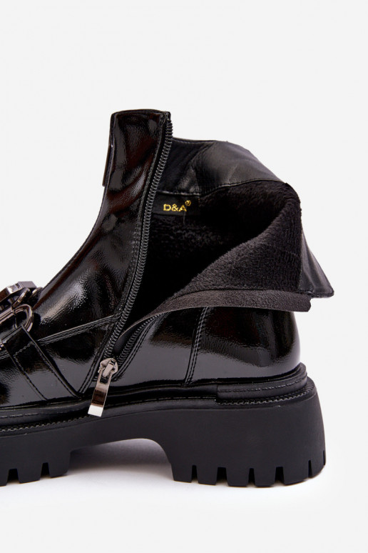 Bottes pour femmes avec une semelle intérieure de type chaussette avec des talons D&A MR870-41 couleur noire Bottes pour femmes avec une semelle intérieure de type chaussette avec des talons D&A MR870-41 couleur noire