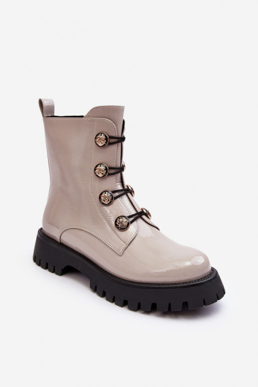 Féminin réchauffer Bottes Avec des décorationsi Guzikami D&A MR870-51 couleur ivoire Féminin réchauffer Bottes Avec des décorationsi Guzikami D&A MR870-51 couleur ivoire