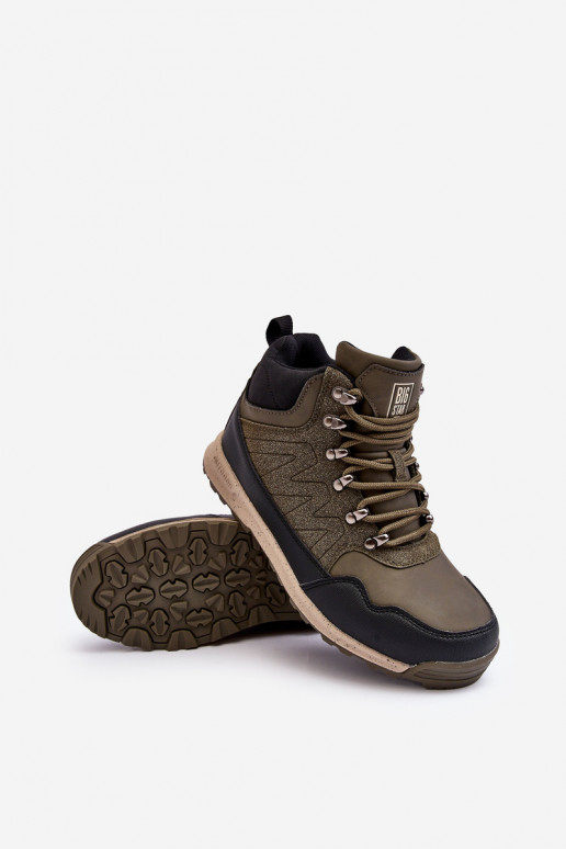 Féminin Chaussures de randonnée chauffantes couleur kaki Big Star MM274480