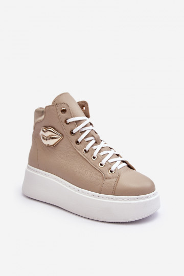 Bottines de loisirs montantes avec zips sable Lemar Katerin 2