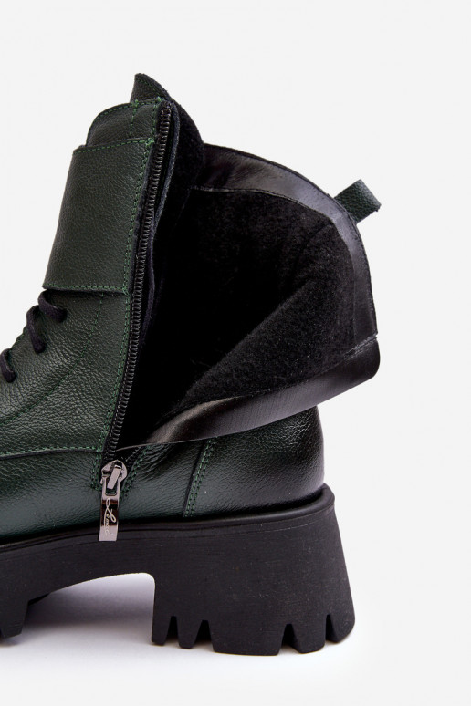 Peau Bottes d équitation hautes couleur verte Lemar Anceria