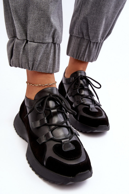 Peau baskets Féminin M01/2 Zazoo couleur noire Peau baskets Féminin M01/2 Zazoo couleur noire