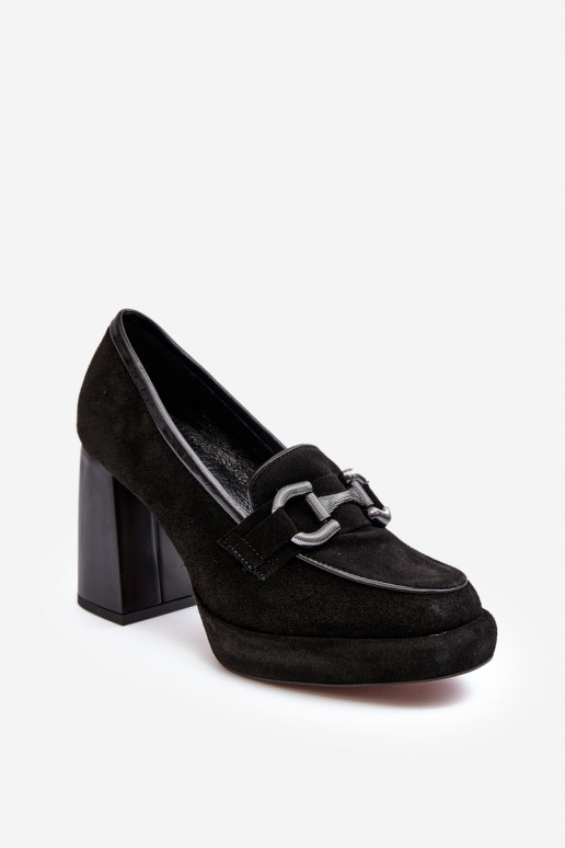 Peau Chaussures Sur un énorme poteau Laura Messi 2706 couleur noire Peau Chaussures Sur un énorme poteau Laura Messi 2706 couleur noire