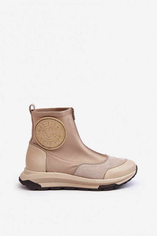 Bottes pour femmes avec fermetures éclair Il fautciejka 06297-22 beige
